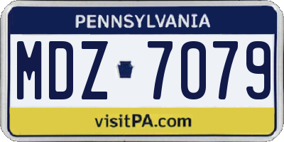 PA license plate MDZ7079
