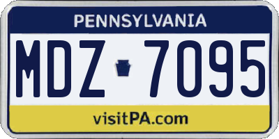 PA license plate MDZ7095