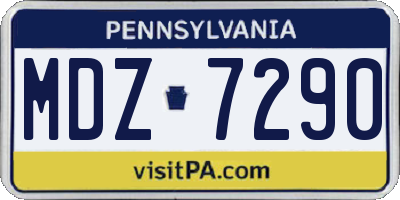PA license plate MDZ7290