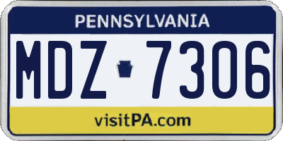 PA license plate MDZ7306