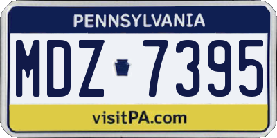 PA license plate MDZ7395