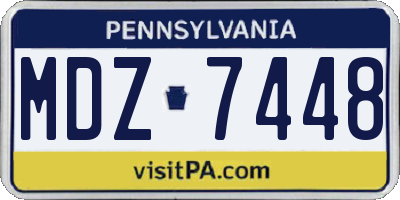 PA license plate MDZ7448