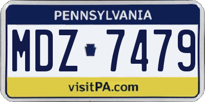 PA license plate MDZ7479