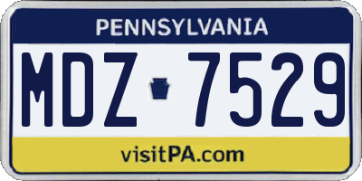 PA license plate MDZ7529