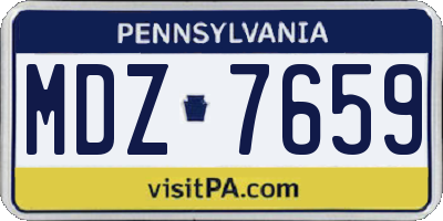 PA license plate MDZ7659