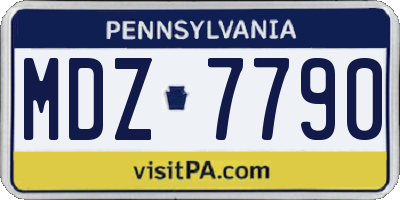 PA license plate MDZ7790
