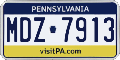 PA license plate MDZ7913