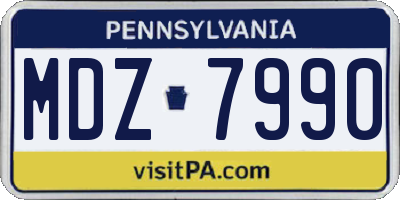 PA license plate MDZ7990