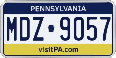 PA license plate MDZ9057