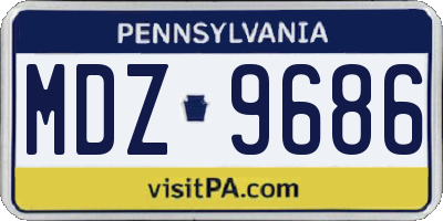 PA license plate MDZ9686