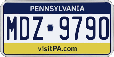 PA license plate MDZ9790