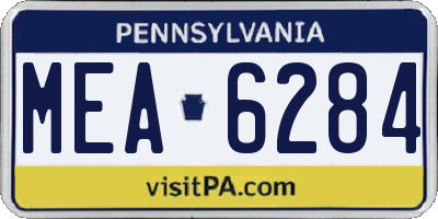 PA license plate MEA6284