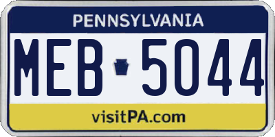 PA license plate MEB5044