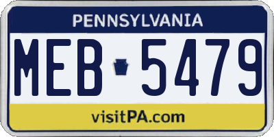 PA license plate MEB5479