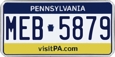PA license plate MEB5879