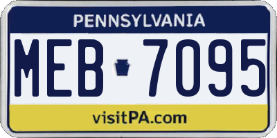PA license plate MEB7095