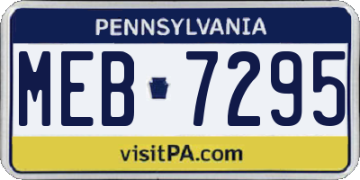 PA license plate MEB7295