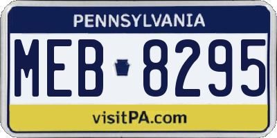 PA license plate MEB8295