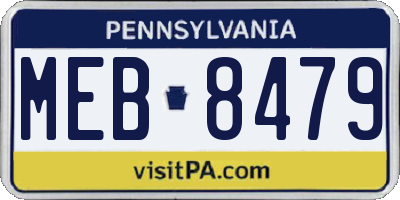 PA license plate MEB8479