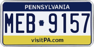 PA license plate MEB9157