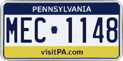 PA license plate MEC1148