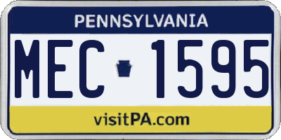 PA license plate MEC1595