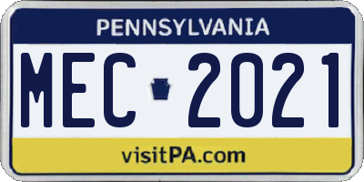PA license plate MEC2021