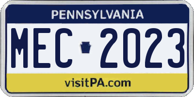 PA license plate MEC2023