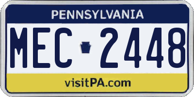 PA license plate MEC2448