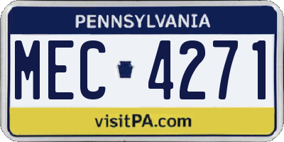 PA license plate MEC4271