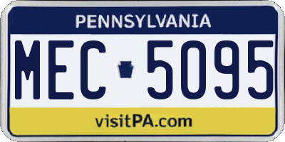 PA license plate MEC5095