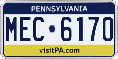 PA license plate MEC6170