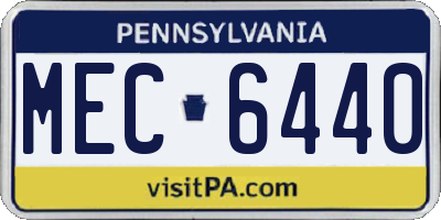 PA license plate MEC6440