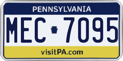 PA license plate MEC7095