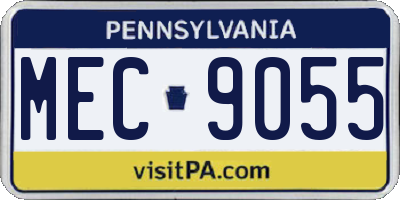 PA license plate MEC9055