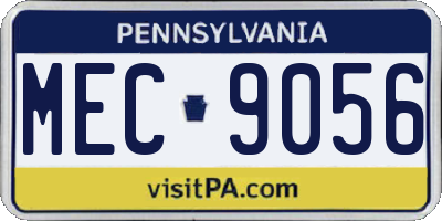 PA license plate MEC9056