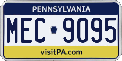 PA license plate MEC9095