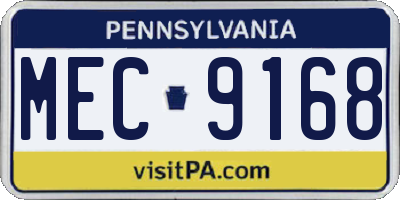 PA license plate MEC9168