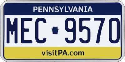 PA license plate MEC9570