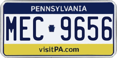PA license plate MEC9656