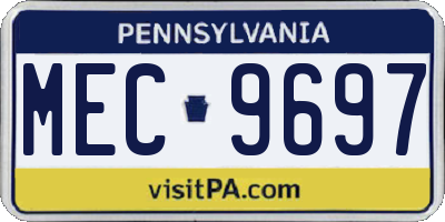PA license plate MEC9697