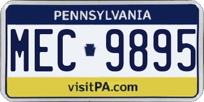 PA license plate MEC9895