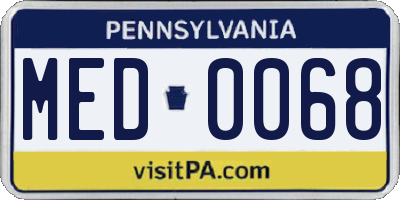 PA license plate MED0068