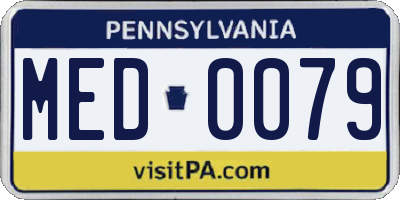 PA license plate MED0079
