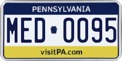 PA license plate MED0095