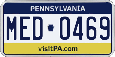PA license plate MED0469