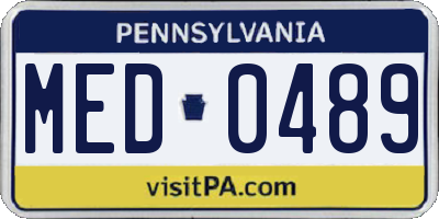 PA license plate MED0489
