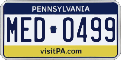 PA license plate MED0499