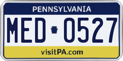 PA license plate MED0527