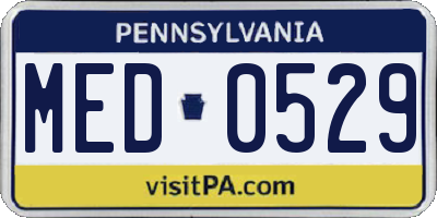 PA license plate MED0529
